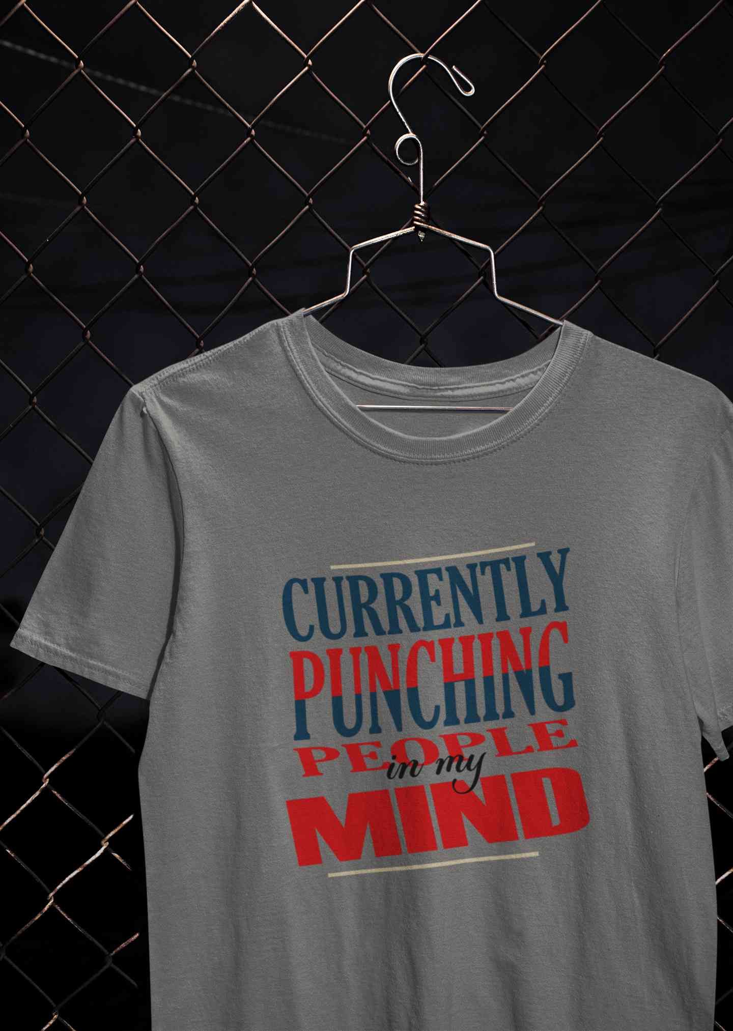 Punching People Mens Half Sleeves T-shirt- FunkyTeesClub