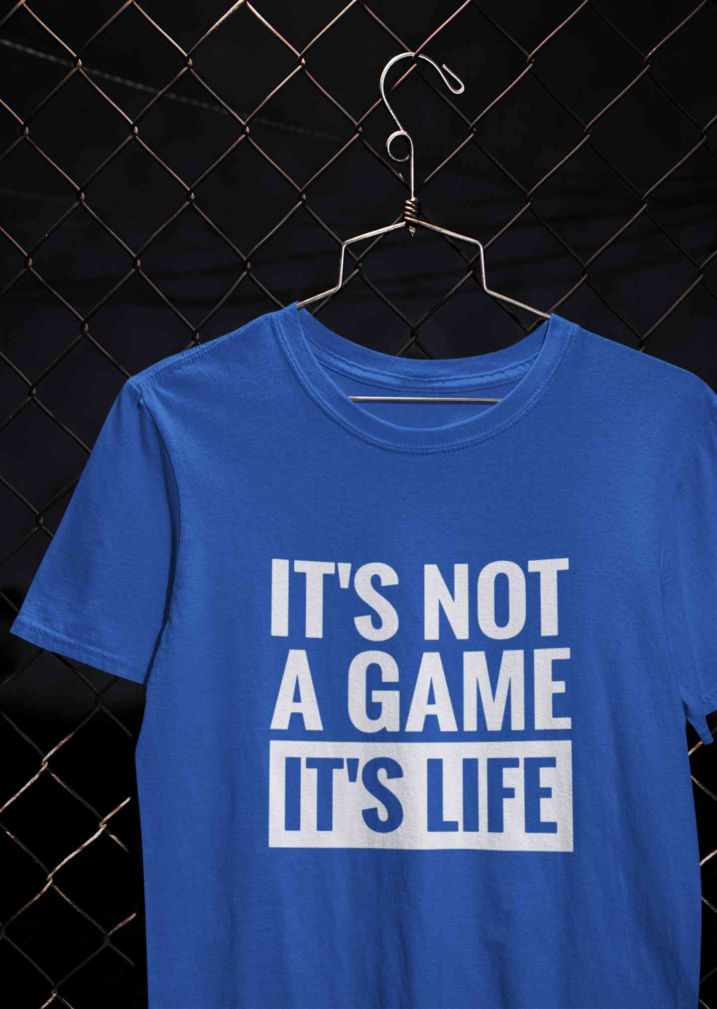 Its Not A Game Its Life Typography Mens Half Sleeves T-shirt- FunkyTeesClub
