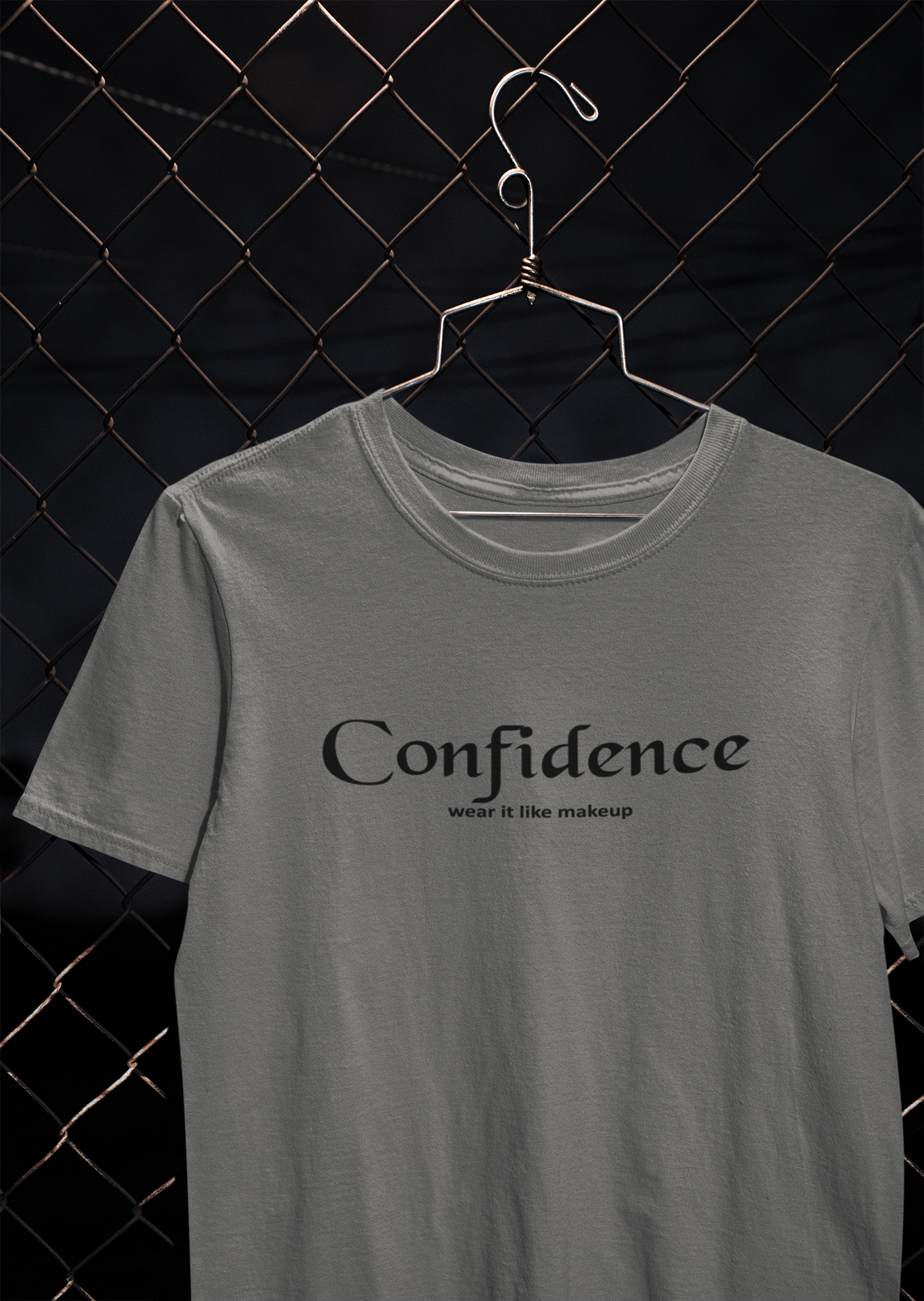 Confidence Wear It Like Makeup Quotes Women Half Sleeves T-shirt- FunkyTeesClub