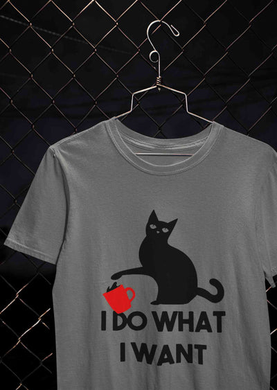 I Do What I Want Women Half Sleeves T-shirt- FunkyTeesClub