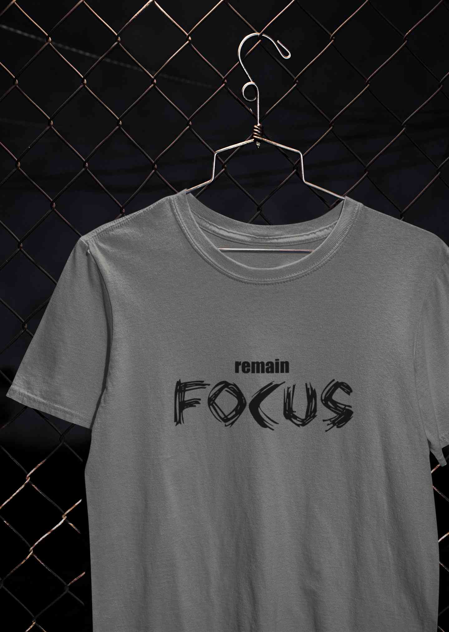 Remain Focus Minimals  Mens Half Sleeves T-shirt- FunkyTeesClub