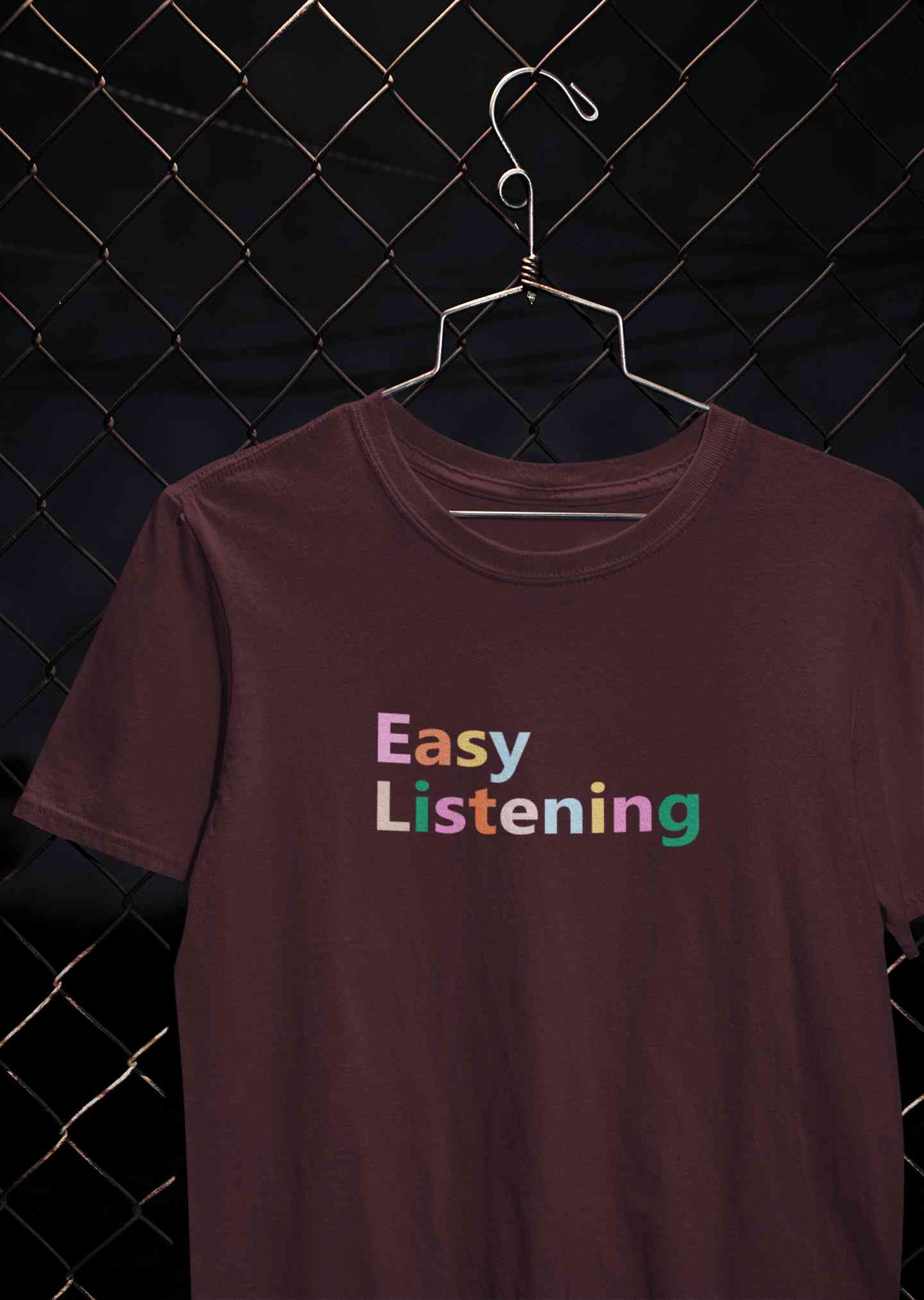 Easy Listening Mens Half Sleeves T-shirt- FunkyTeesClub