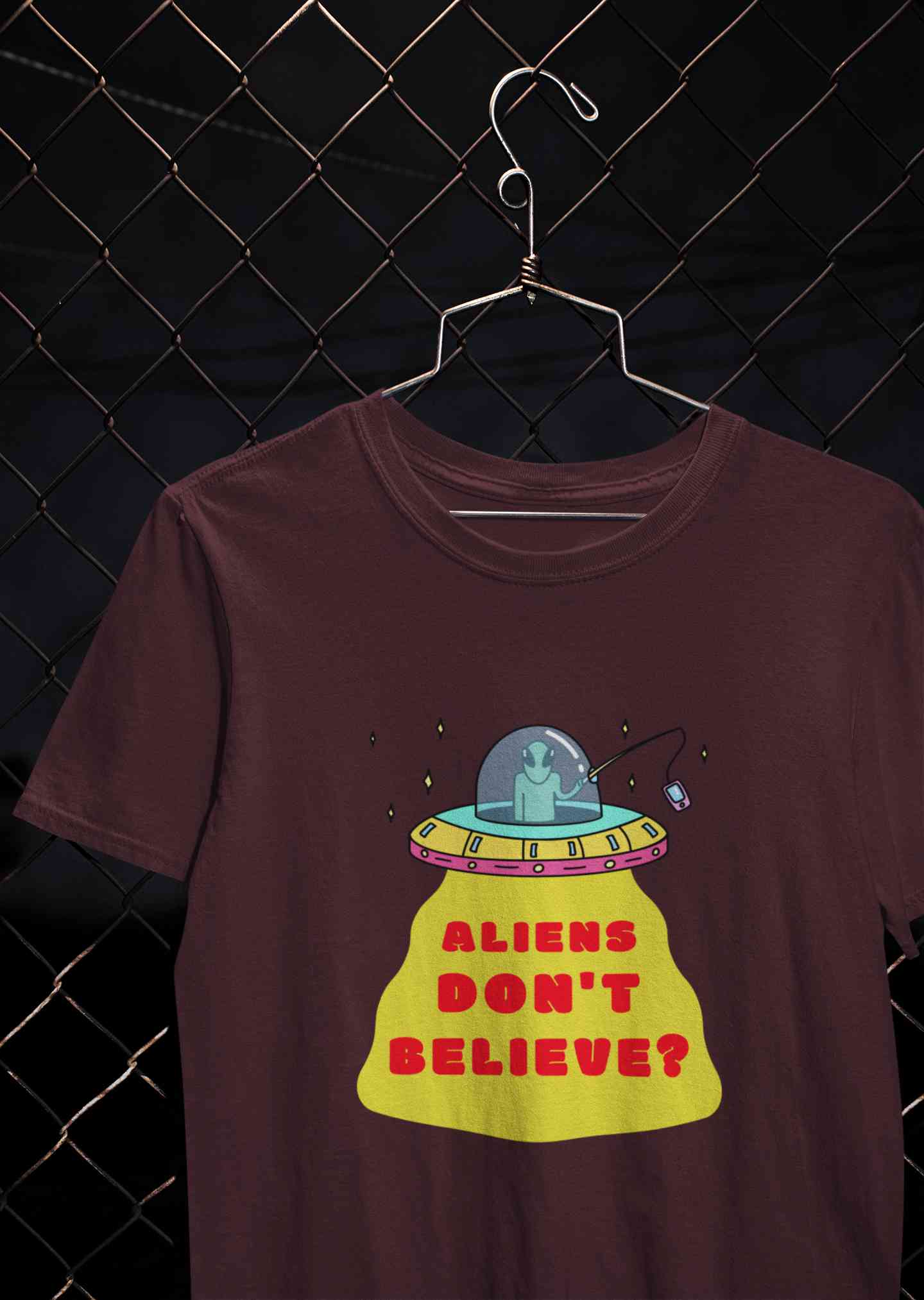 Aliens Do Not Beleive Mens Half Sleeves T-shirt- FunkyTeesClub