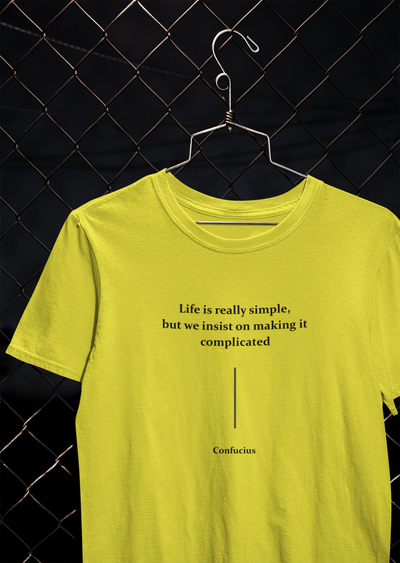 Life Is Really Simple Quotes Mens Half Sleeves T-shirt- FunkyTeesClub