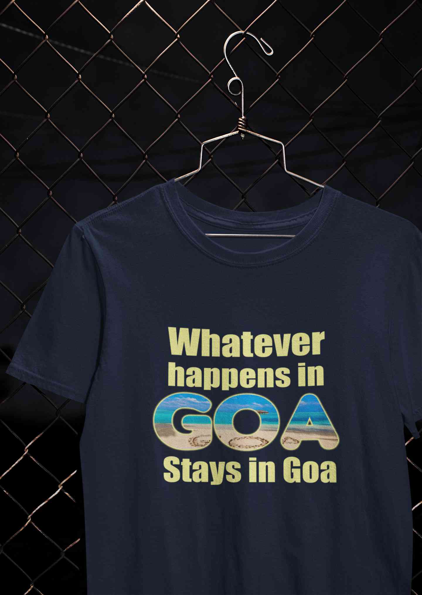 Whatever happens In Goa Stays In Goa Mens Half Sleeves T-shirt- FunkyTeesClub