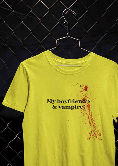 My Boyfriends And Vampire Women Half Sleeves T-shirt- FunkyTeesClub