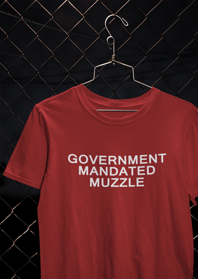 Government Mandated Muzzle Anti Government Mens Half Sleeves T-shirt- FunkyTeesClub