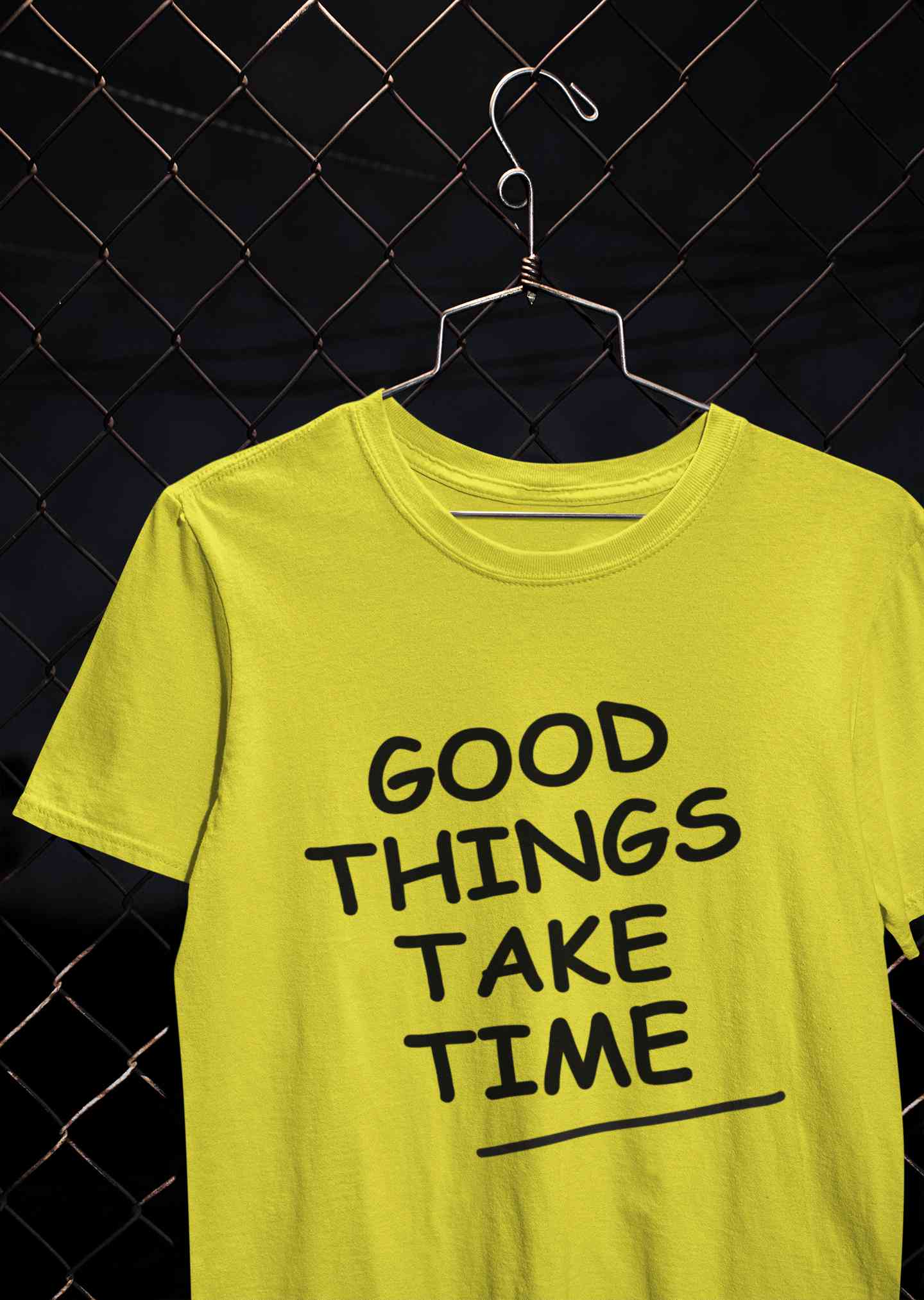 Good Things Take Time Mens Half Sleeves T-shirt- FunkyTeesClub