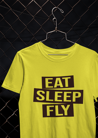 Eat Sleep Fly Pilot Women Half Sleeves T-shirt- FunkyTeesClub
