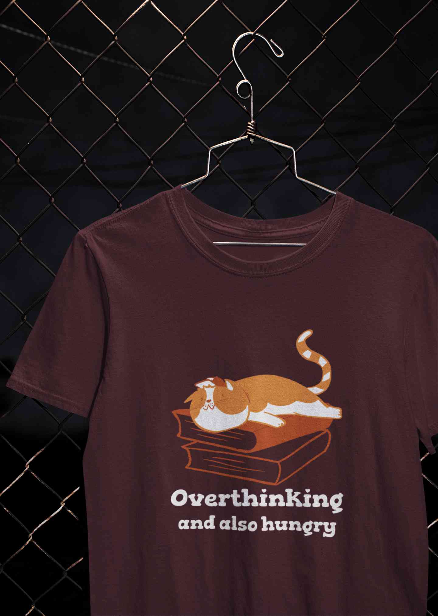Overthinking And Also Hungry Mens Half Sleeves T-shirt- FunkyTeesClub