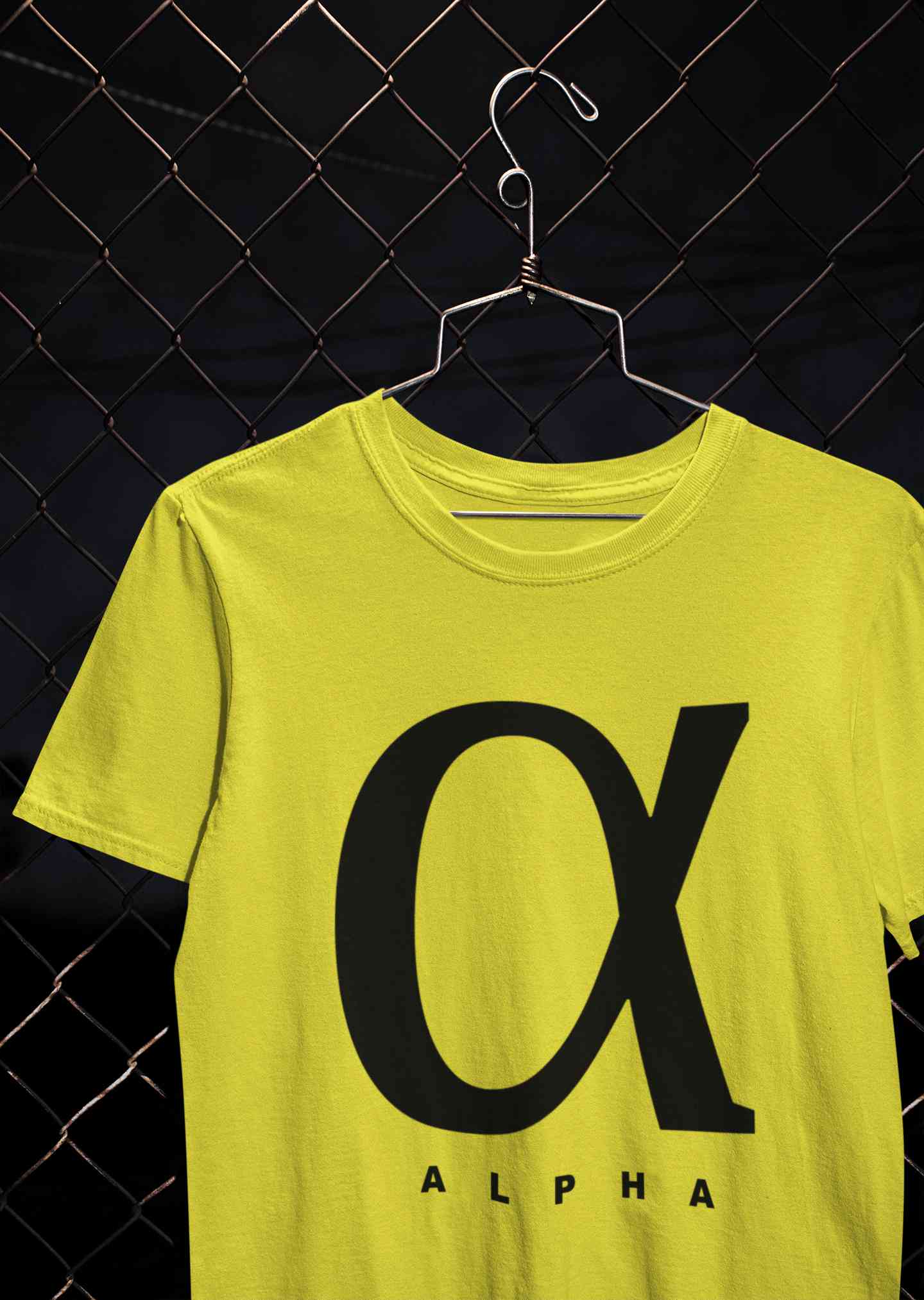 Alpha Mens Half Sleeves T-shirt- FunkyTeesClub