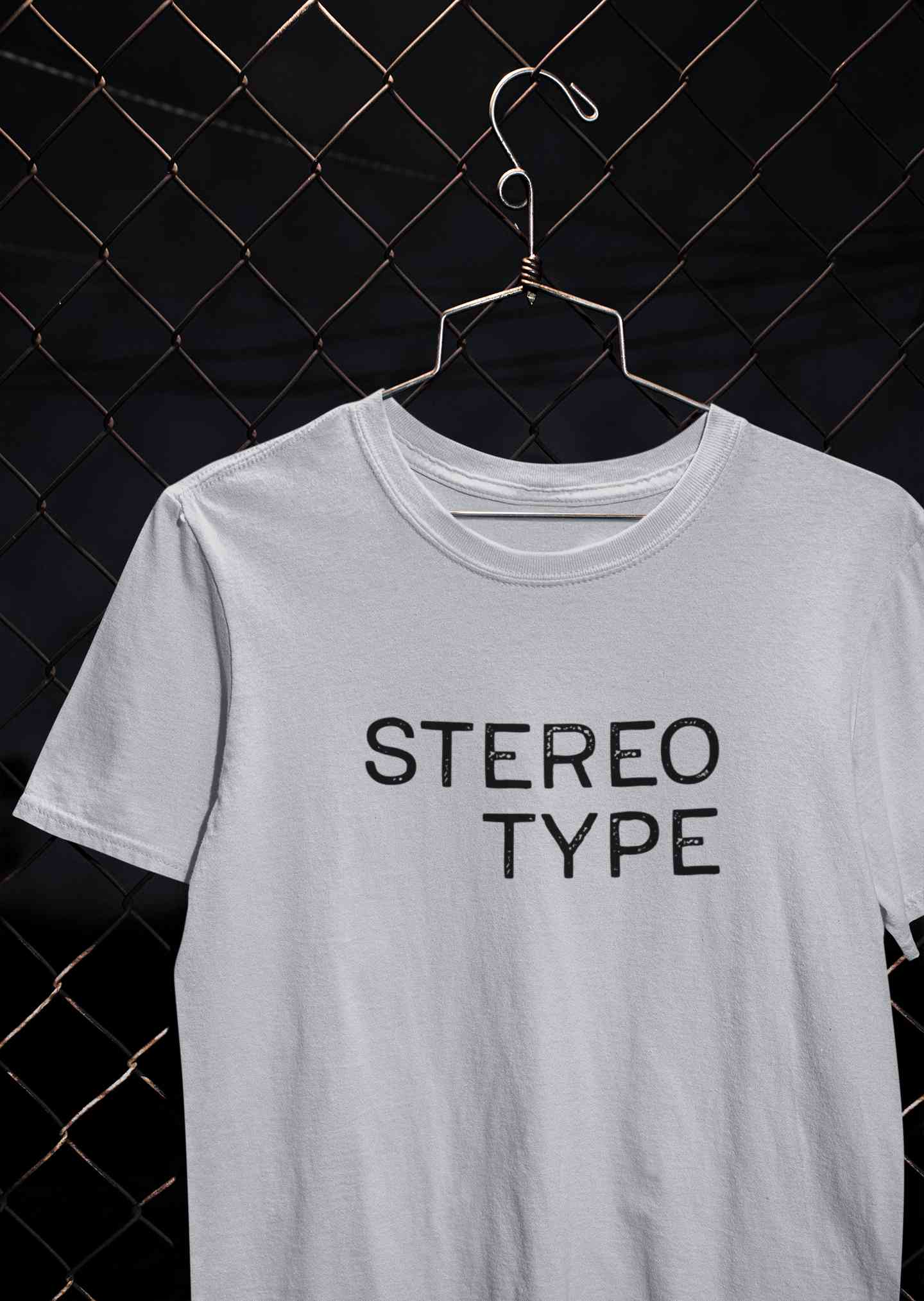 Stereotype Typography Mens Half Sleeves T-shirt- FunkyTeesClub