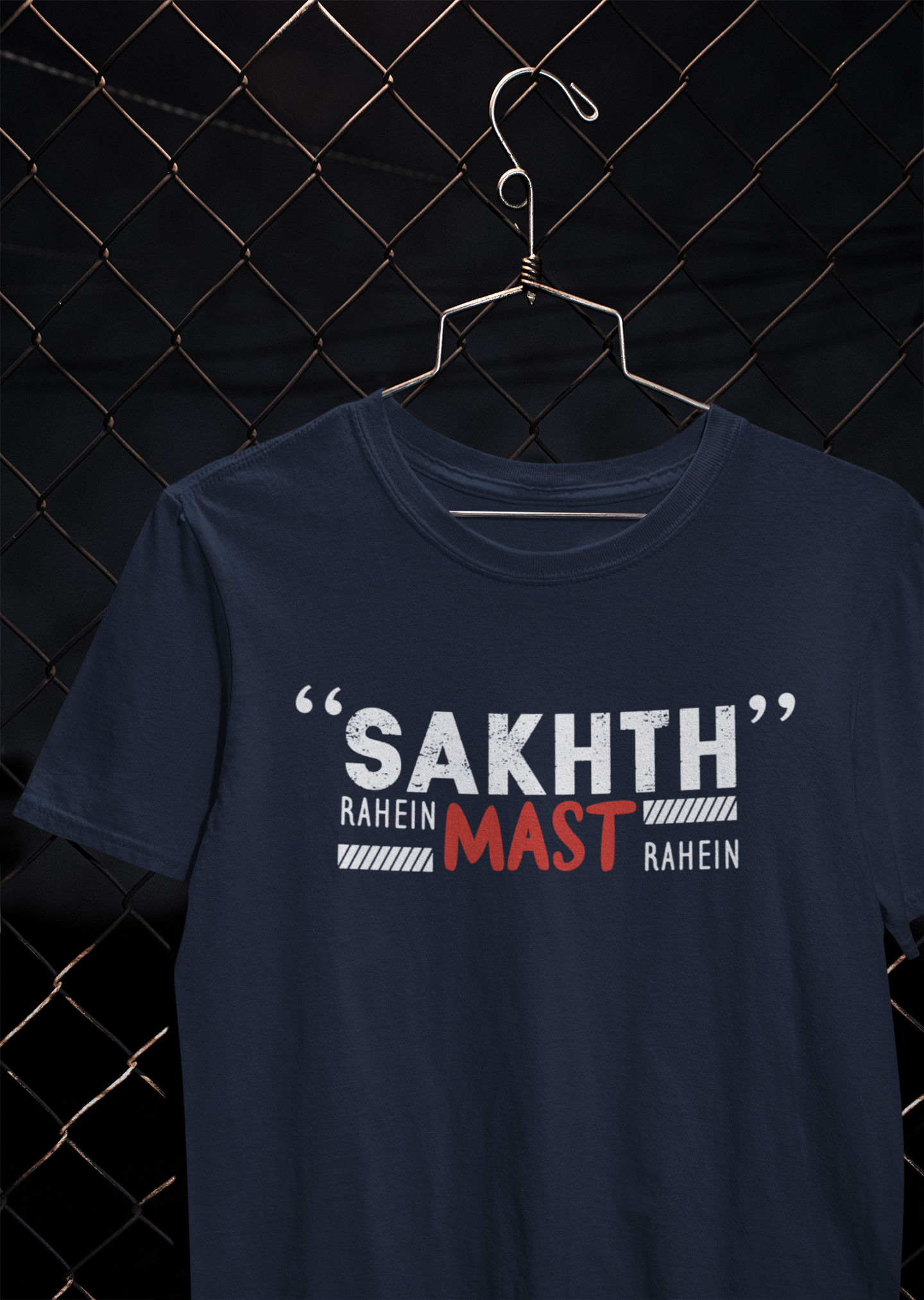 Sakht Rahe Mast Rahe Desi Mens Half Sleeves T-shirt- FunkyTeesClub