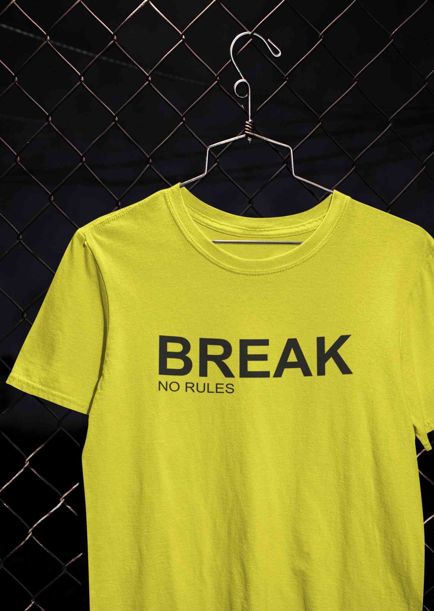 Break No Rules Mens Half Sleeves T-shirt- FunkyTeesClub