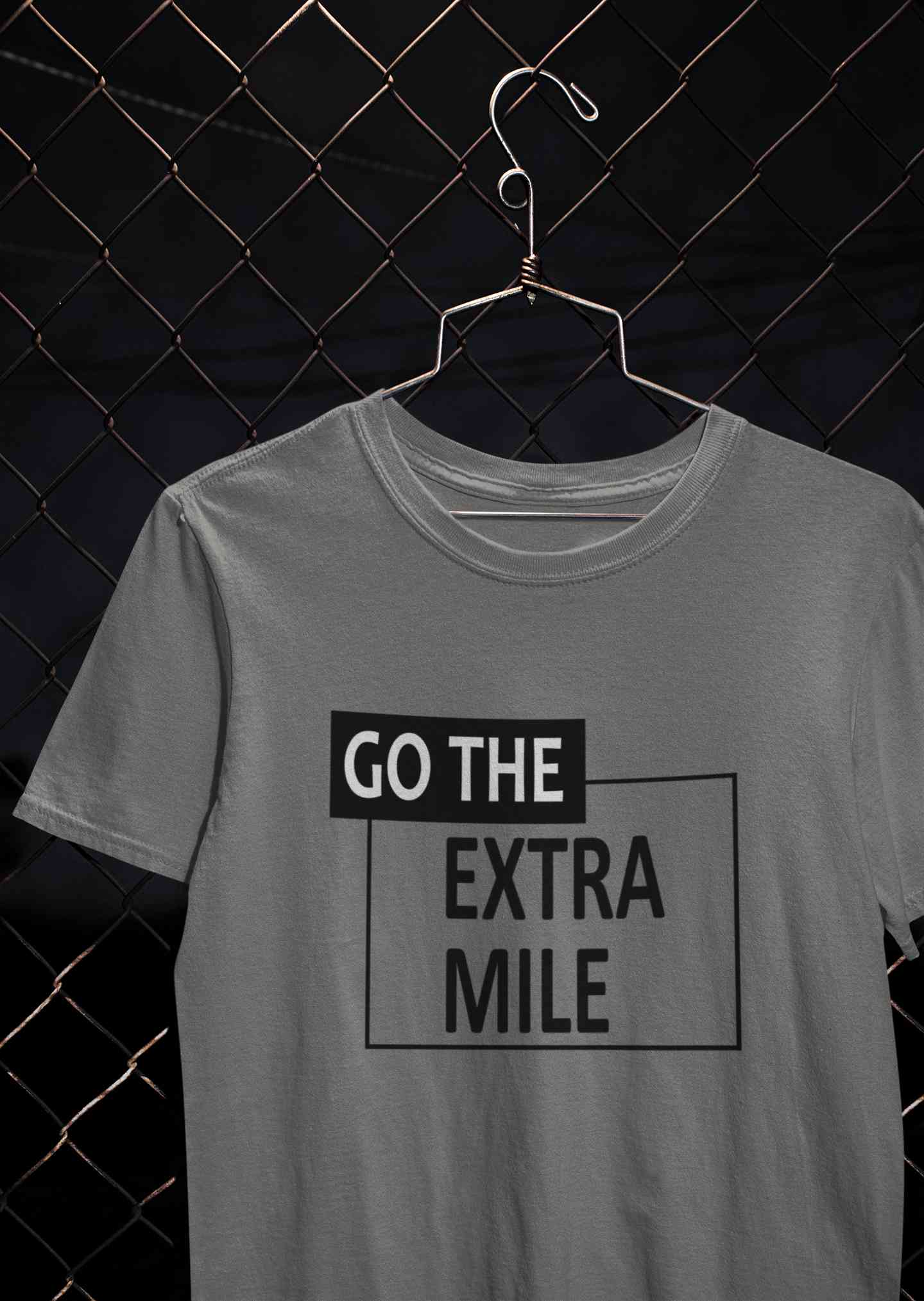 Go The Extra Mile Mens Half Sleeves T-shirt- FunkyTeesClub
