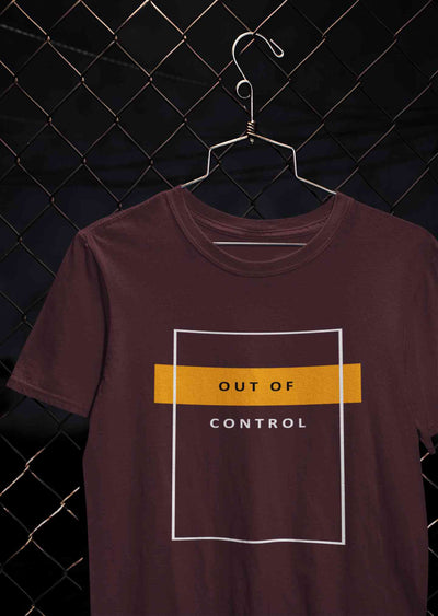 Out Of Control Women Half Sleeves T-shirt- FunkyTeesClub