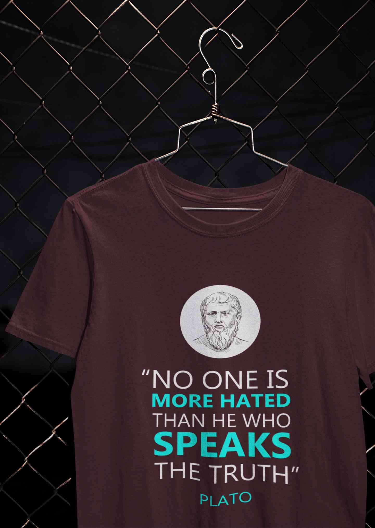 Plato Quote Mens Half Sleeves T-shirt- FunkyTeesClub