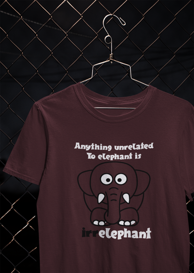 Irrelephant Funny Mens Half Sleeves T-shirt- FunkyTeesClub