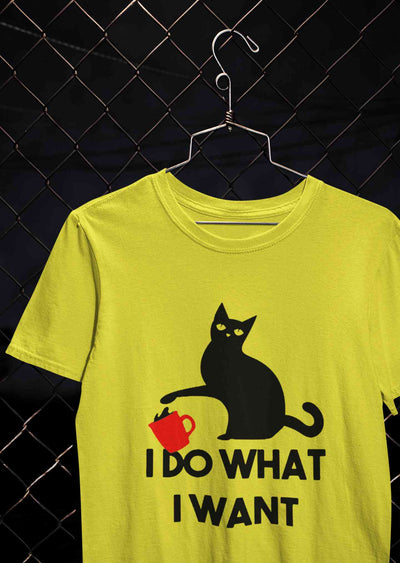 I Do What I Want Women Half Sleeves T-shirt- FunkyTeesClub