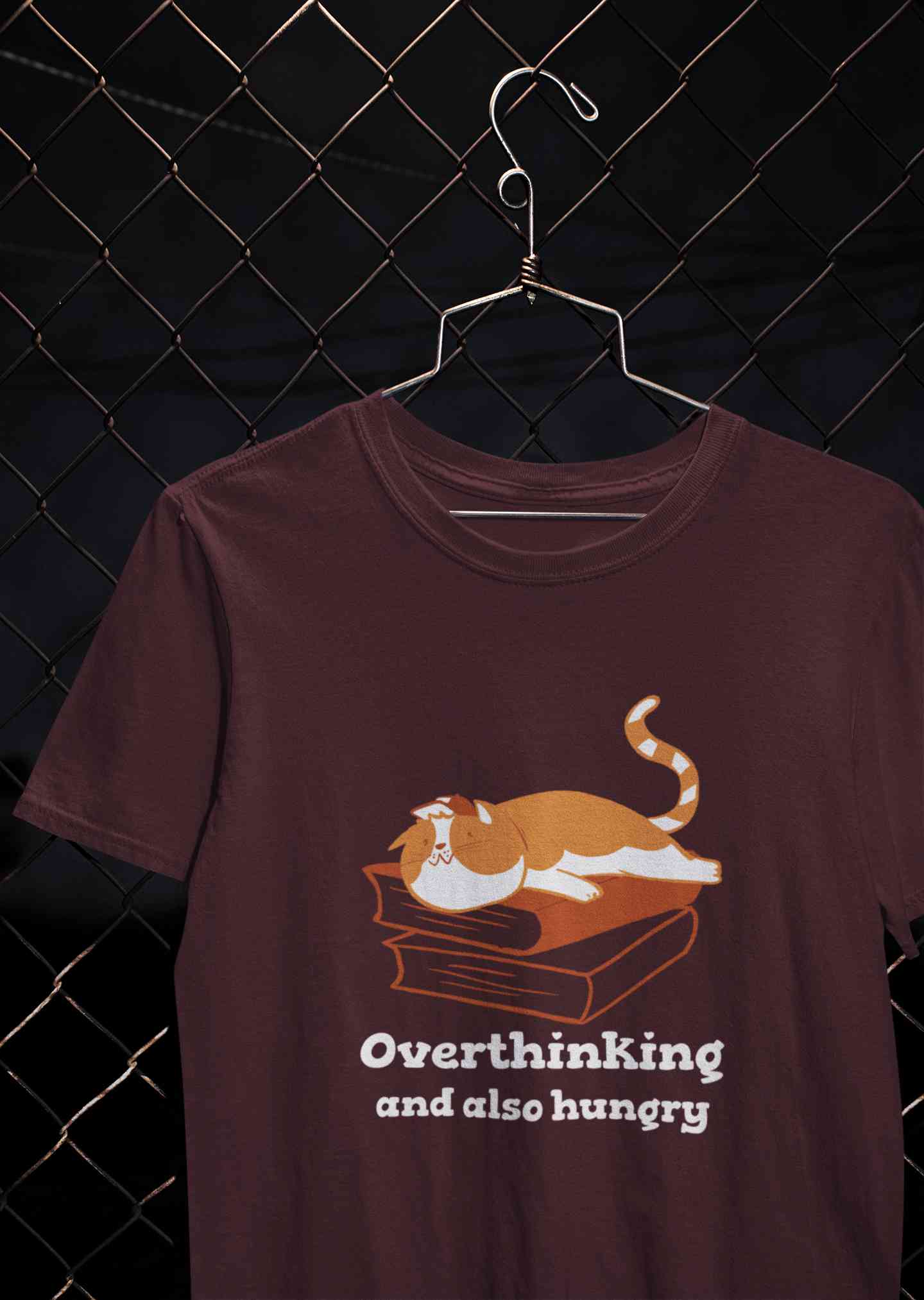 Overthinking And Also Hungry Women Half Sleeves T-shirt- FunkyTeesClub