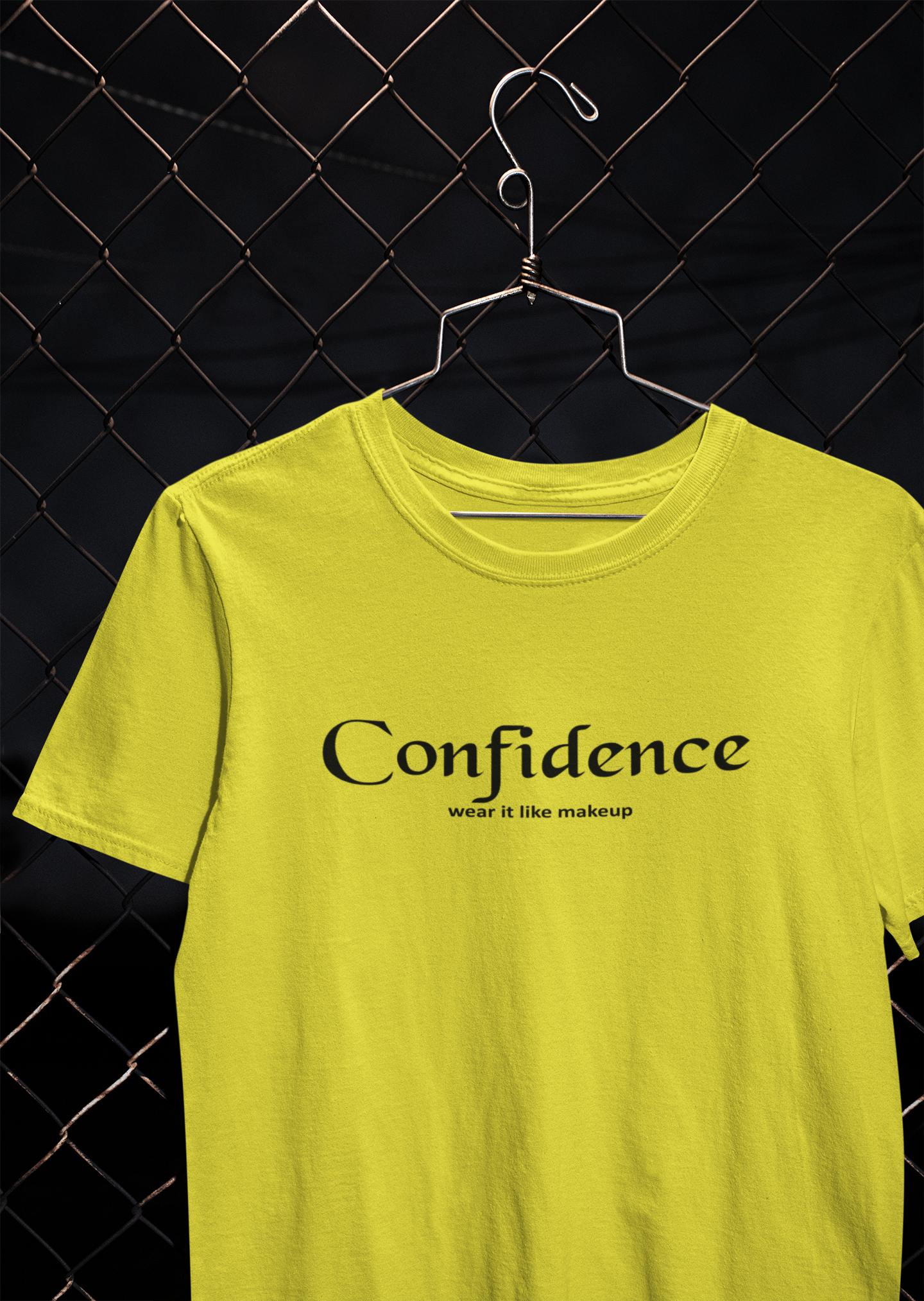 Confidence Wear It Like Makeup Quotes Women Half Sleeves T-shirt- FunkyTeesClub
