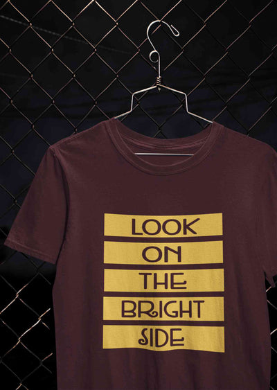 Look On The Bright Side Women Half Sleeves T-shirt- FunkyTeesClub
