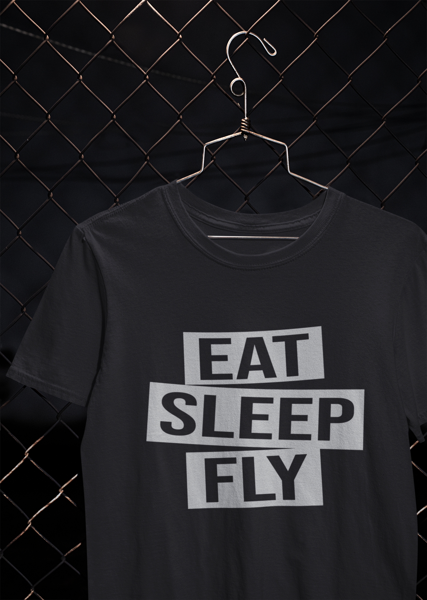Eat Sleep Fly Pilot Mens Half Sleeves T-shirt- FunkyTeesClub