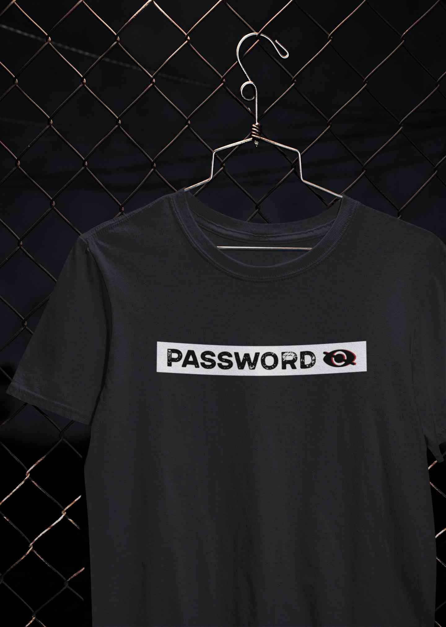 Password Women Half Sleeves T-shirt- FunkyTeesClub