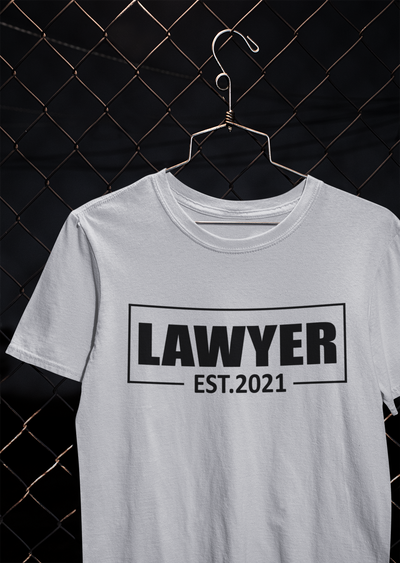 Lawyer Estd 2021 Mens Half Sleeves T-shirt- FunkyTeesClub
