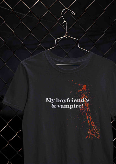 My Boyfriends And Vampire Women Half Sleeves T-shirt- FunkyTeesClub