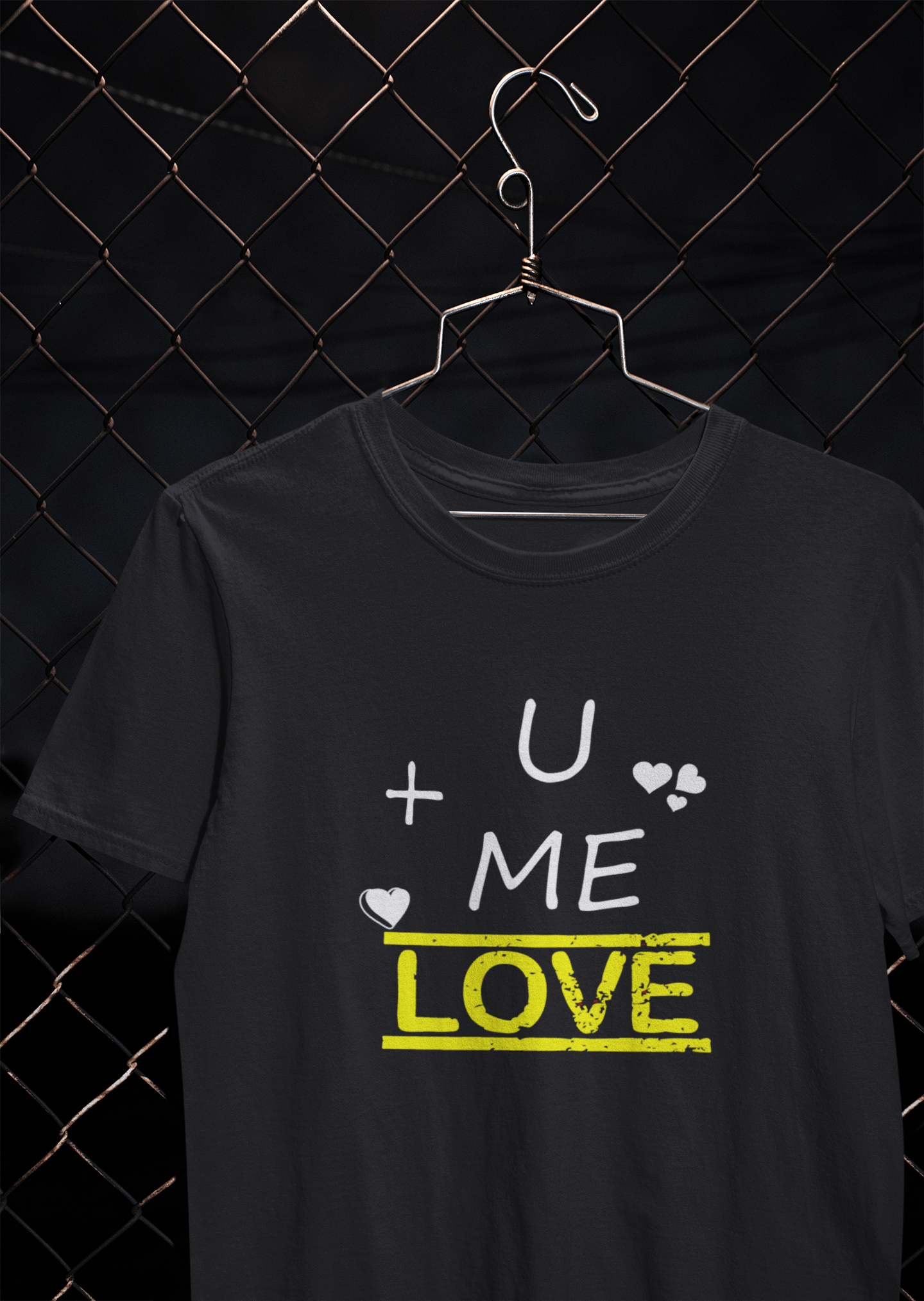 U Plus Me Couple Half Sleeves T-Shirts -FunkyTeesClub