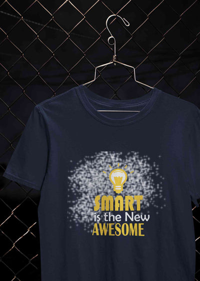 Smart Is Awesome Women Half Sleeves T-shirt- FunkyTeesClub