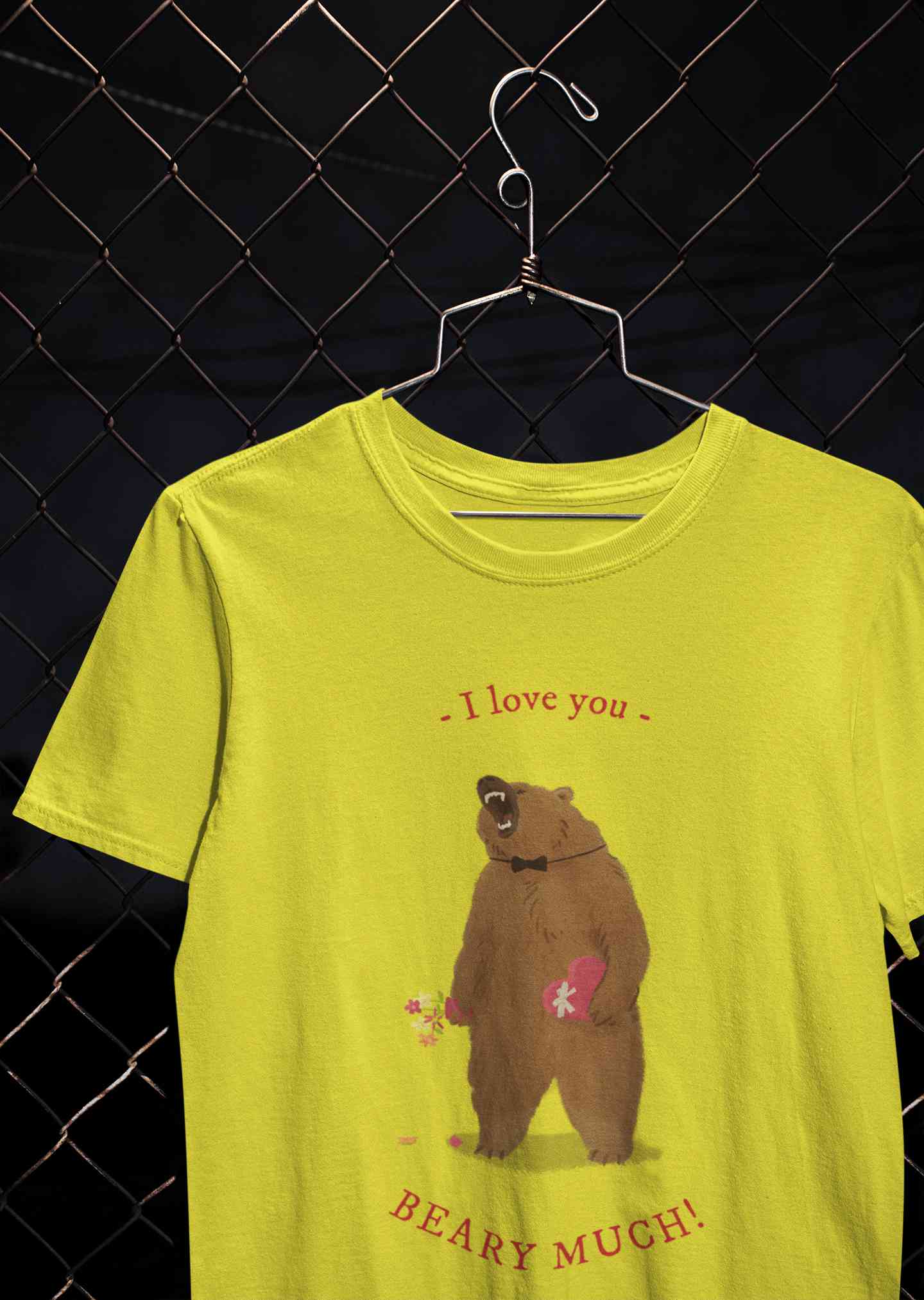 I Love You Beary Much Women Half Sleeves T-shirt- FunkyTeesClub