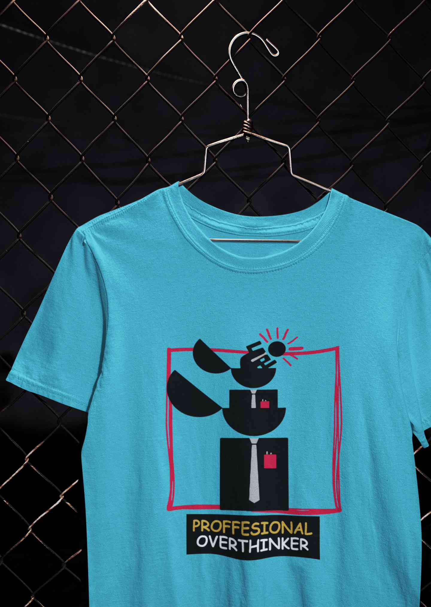 Professional Overthinker Mens Half Sleeves T-shirt- FunkyTeesClub