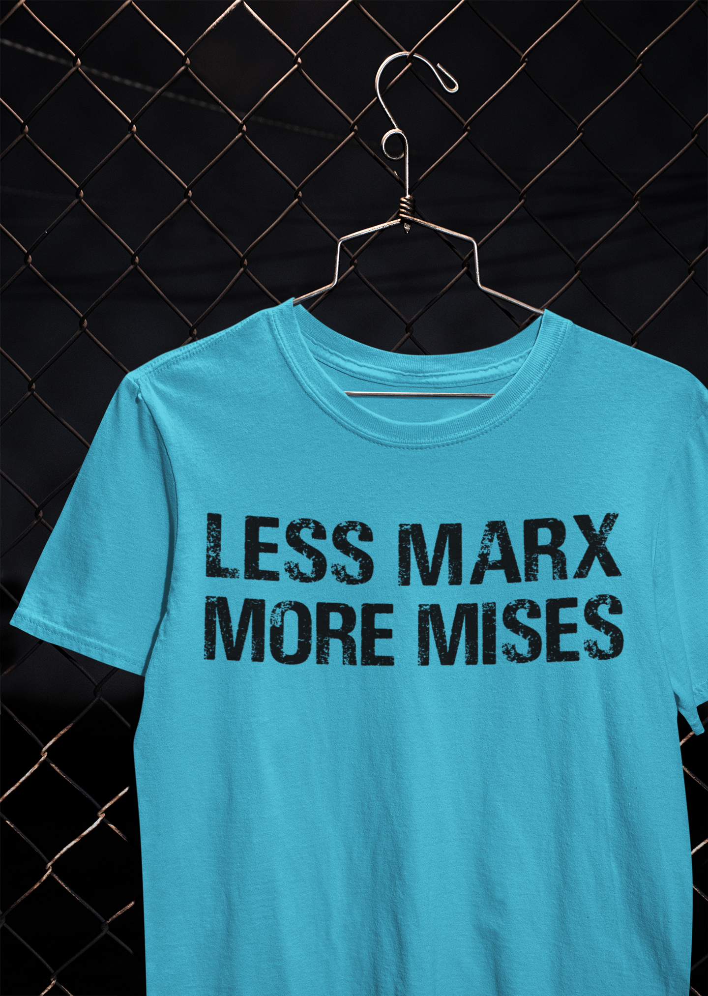Libertarian Anti Socialist Less Marx More Mises Anti Government Women Half Sleeves T-shirt- FunkyTeesClub
