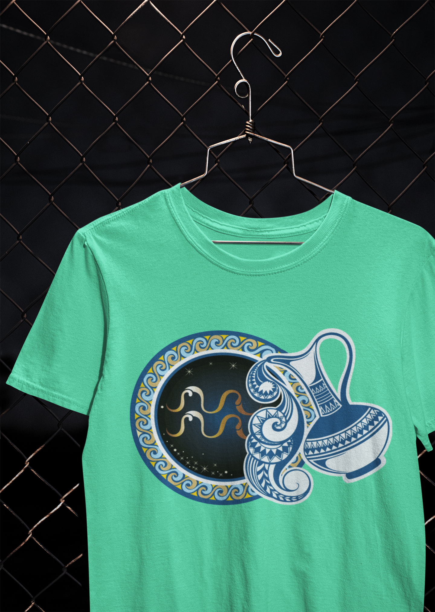 Aquarius Zodiac Sign Women Half Sleeves T-shirt- FunkyTeesClub