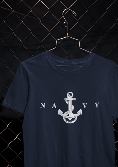 Merchant Navy Mens Half Sleeves T-shirt- FunkyTeesClub