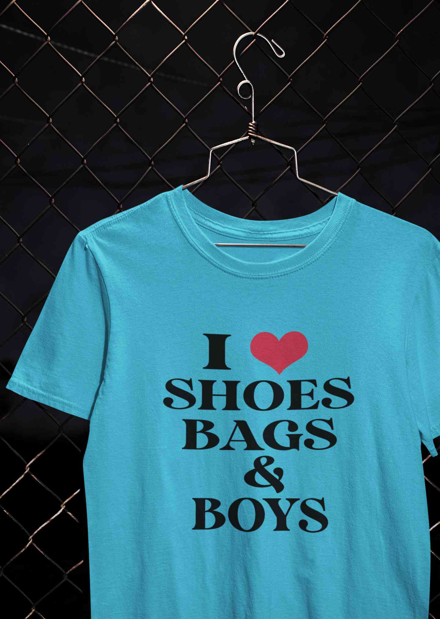 I Love Shoes Bags And Boys Women Half Sleeves T-shirt- FunkyTeesClub