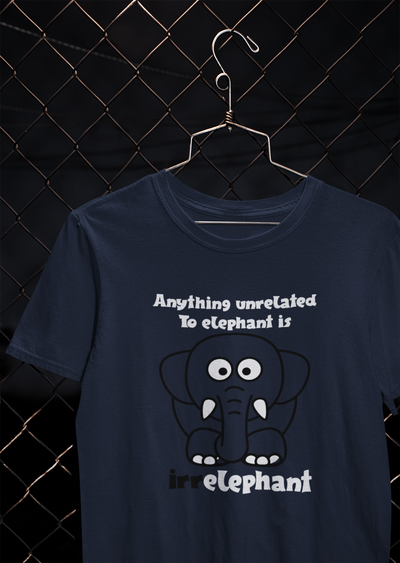 Irrelephant Funny Mens Half Sleeves T-shirt- FunkyTeesClub