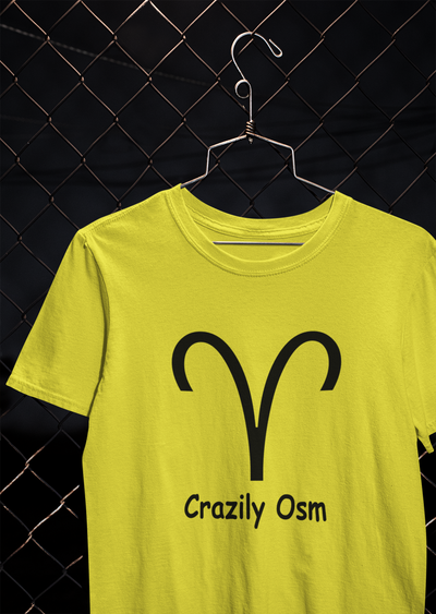 Aries Zodiac Sign Mens Half Sleeves T-shirt- FunkyTeesClub