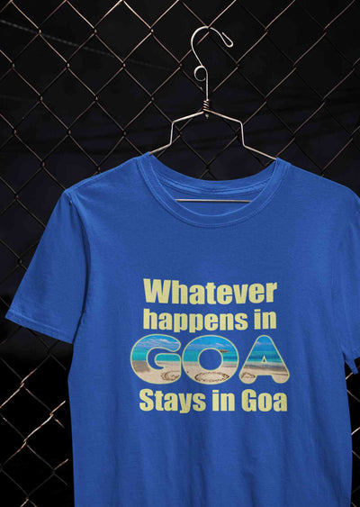 Whatever happens In Goa Stays In Goa Women Half Sleeves T-shirt- FunkyTeesClub