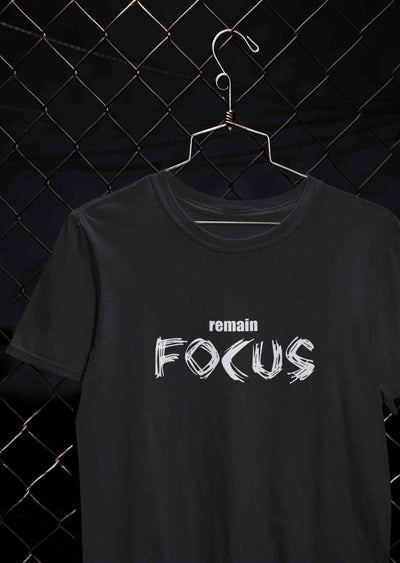 Remain Focus Minimals Women Half Sleeves T-shirt- FunkyTeesClub
