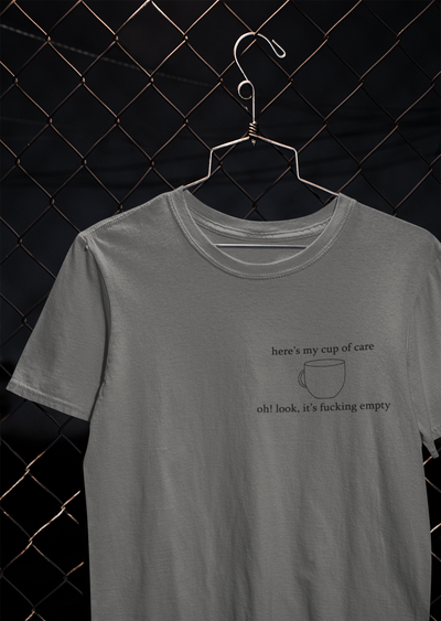 Here Is My Cup Of Care Mens Half Sleeves T-shirt- FunkyTeesClub