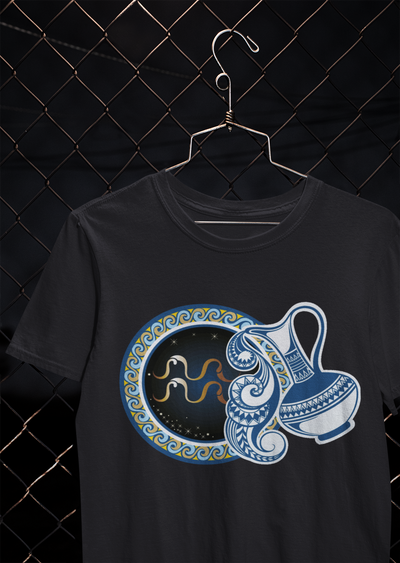 Aquarius Zodiac Sign Women Half Sleeves T-shirt- FunkyTeesClub