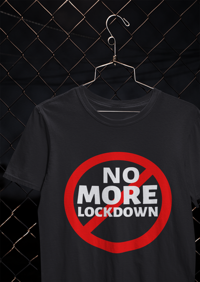 No More Lockdown Anti Government Women Half Sleeves T-shirt- FunkyTeesClub