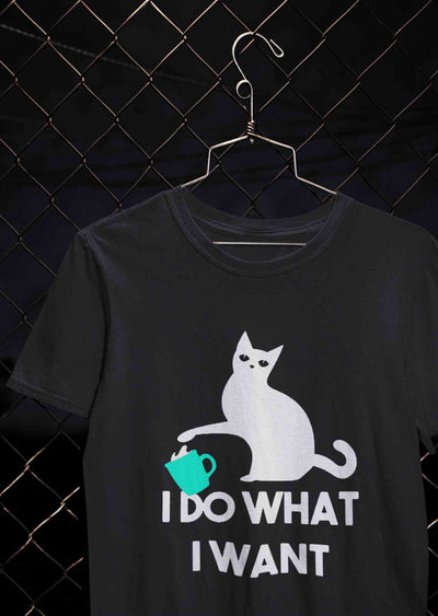 I Do What I Want Women Half Sleeves T-shirt- FunkyTeesClub