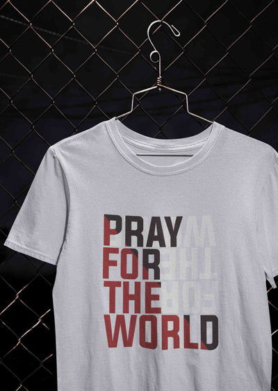 Pray For The World Women Half Sleeves T-shirt- FunkyTeesClub