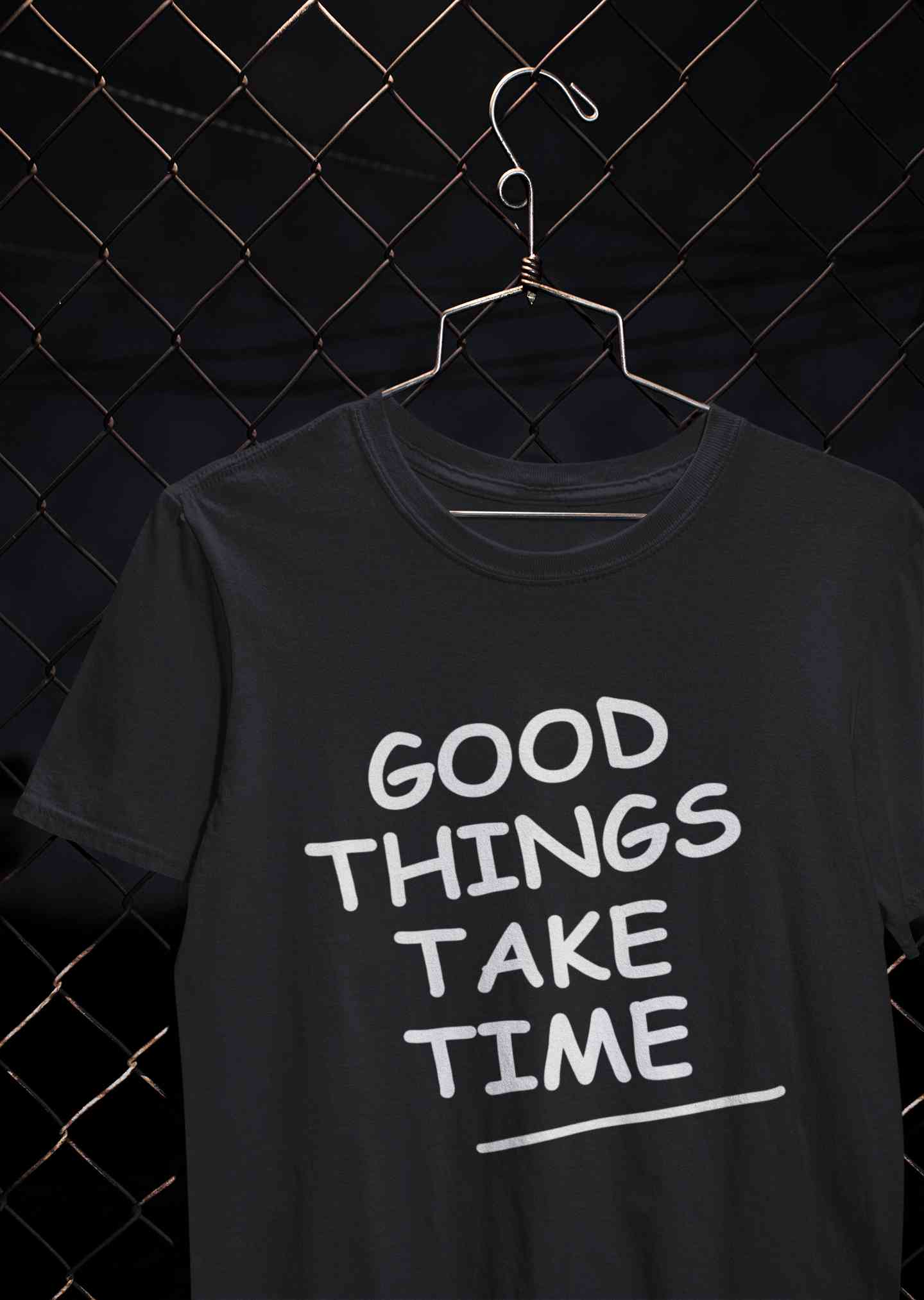 Good Things Take Time Mens Half Sleeves T-shirt- FunkyTeesClub