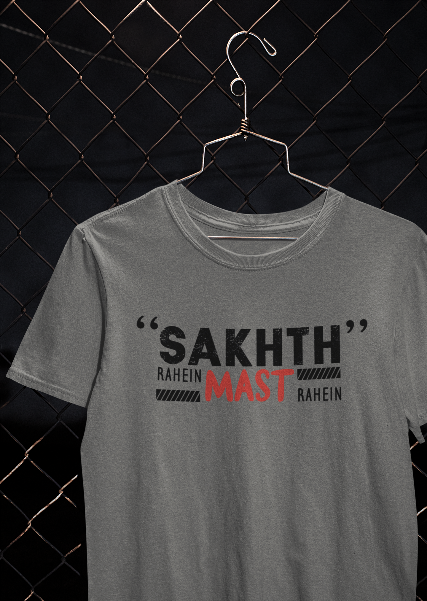 Sakht Rahe Mast Rahe Desi Mens Half Sleeves T-shirt- FunkyTeesClub