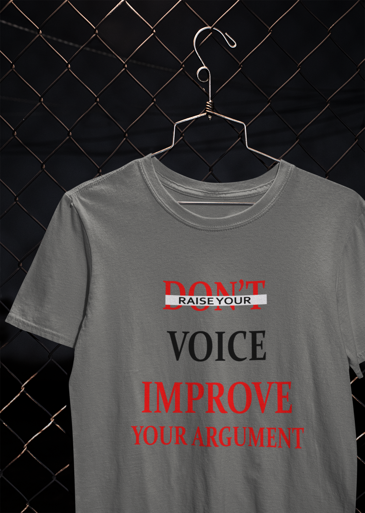 Dont Raise Your Voice Improve Your Argument Lawyer Women Half Sleeves T-shirt- FunkyTeesClub